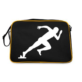 Sprint Runners - Retro Bag - black/gold - Back