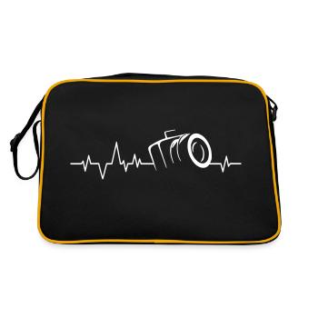 Photographie de l’appareil photo de battement de cœur - Sac Retro - noir/or - Dos
