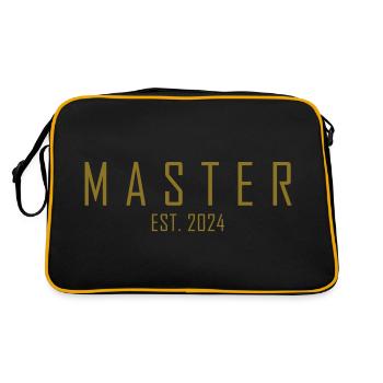 Master EST. 2024 - Retro Tasche - Schwarz/Gold - Hinten
