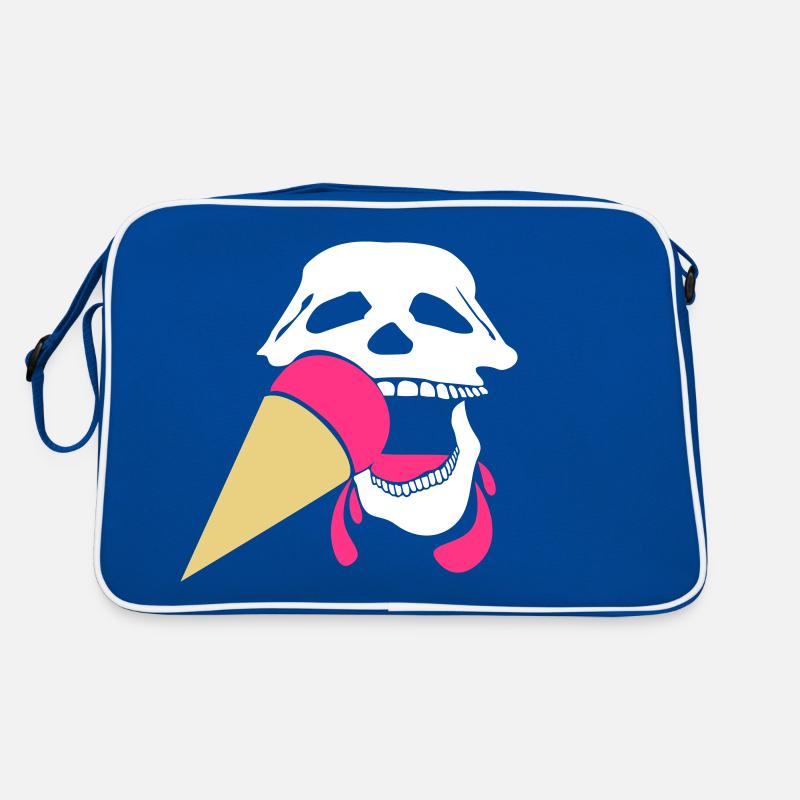 Totenkopf mit Eis Retro Tasche