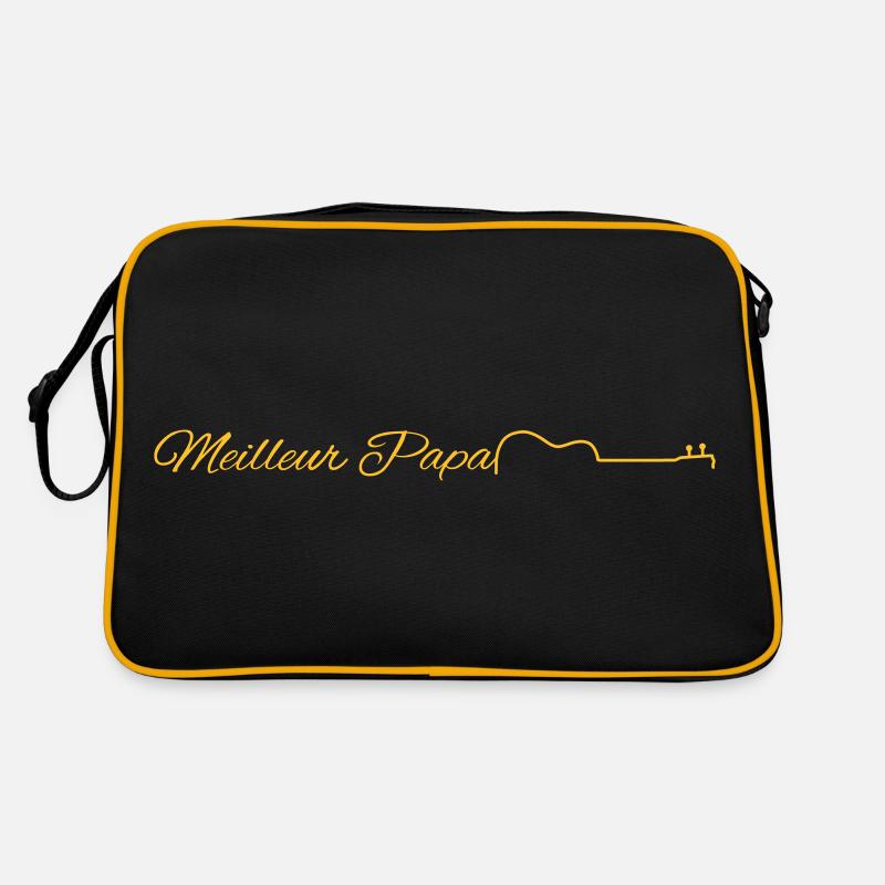 Meilleur papa guitariste - couleurs modifiables Sac Retro