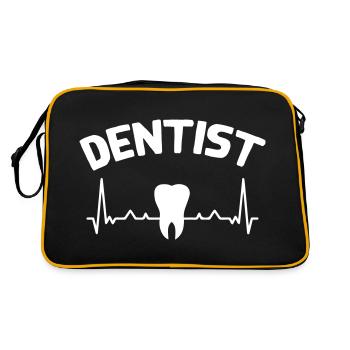 Dentist - Retro Tasche - Schwarz/Gold - Hinten