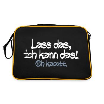 Lass mich ich kann das oh kaputt - Retro Tasche - Schwarz/Gold - Hinten