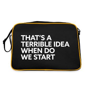 That s a terrible idea when do we start - Retro Bag - black/gold - Back