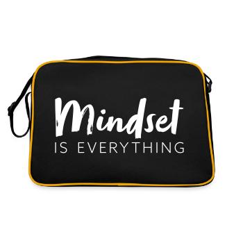 Mindset is everything - Retro Tasche - Schwarz/Gold - Hinten
