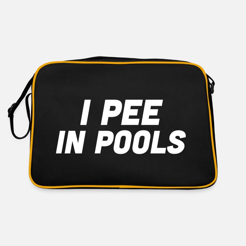I pee in Pools - Retro Tasche - Schwarz/Gold