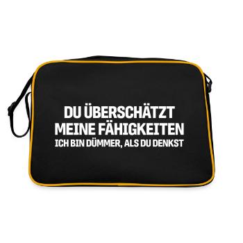 Tu surestimes mes capacités - Sac Retro - noir/or - Dos