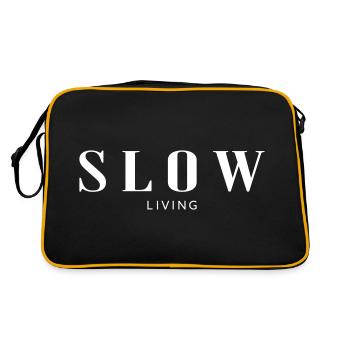 Slow living - Retro Bag - black/gold - Back