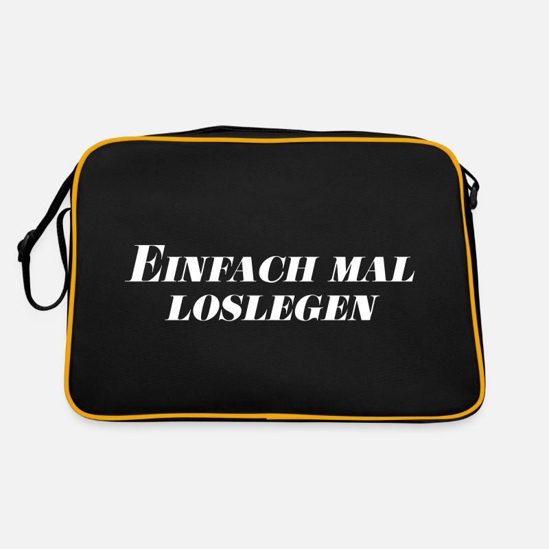 Einfach mal loslegen Retro Tasche
