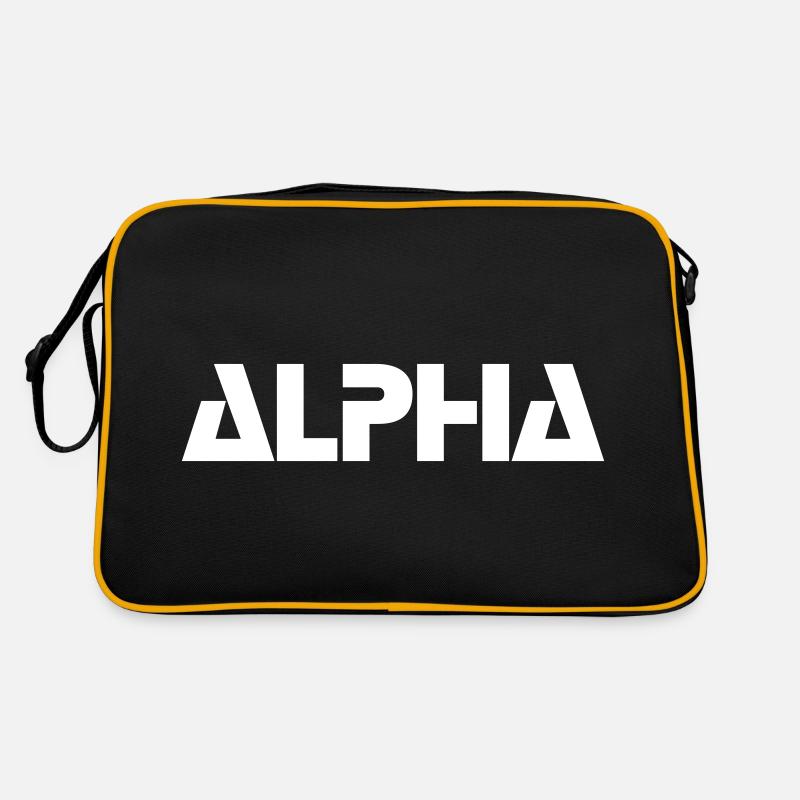 ALPHA - Retro Tasche - Schwarz/Gold