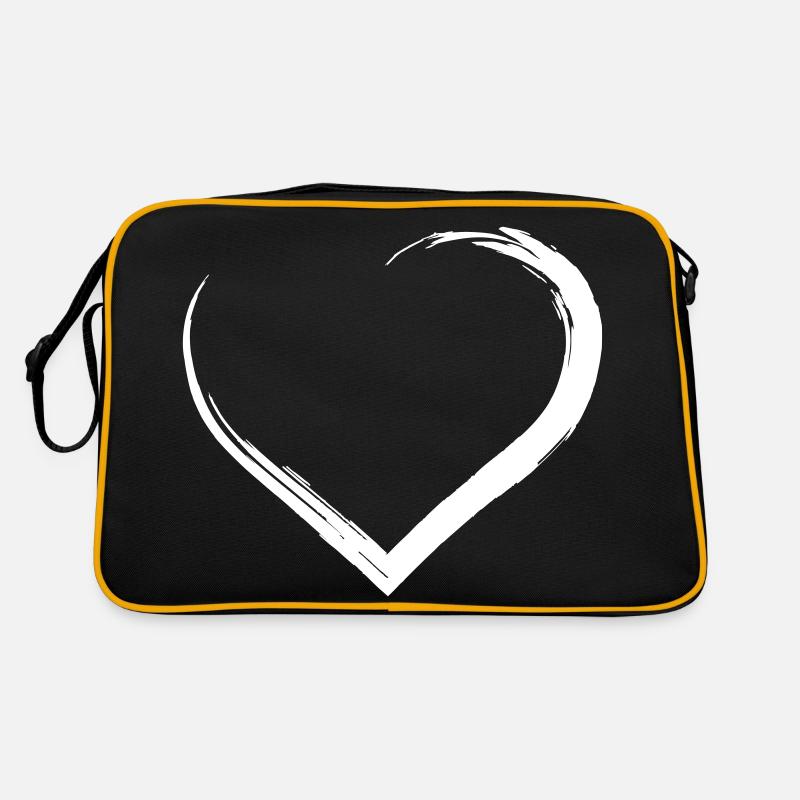 Herz - Symbol - Emblem Retro Tasche