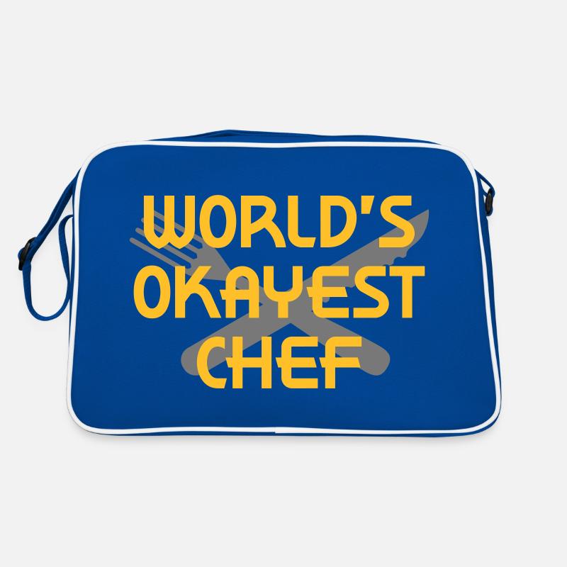 Le chef le plus correct du monde (fourchette, couteau) Sac Retro
