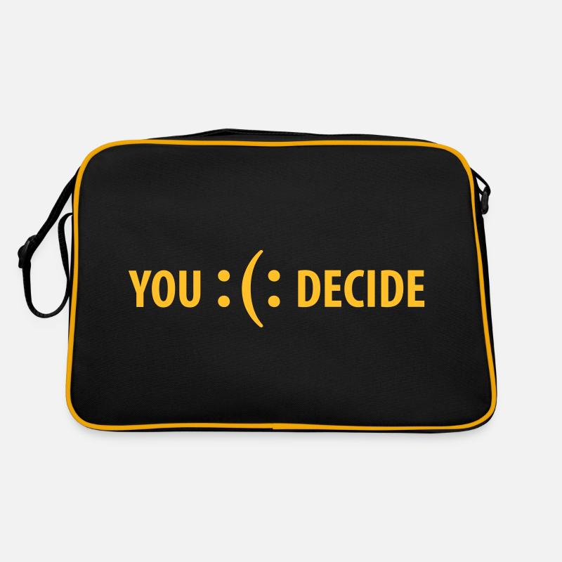 :(: you decide - design from emoji or emoticon Retro Bag
