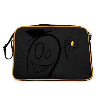 Crazy male - Retro Bag - black/gold - Back