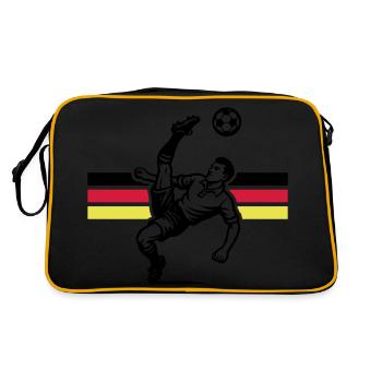 Soccer overhead kick Germany - Retro Bag - black/gold - Back