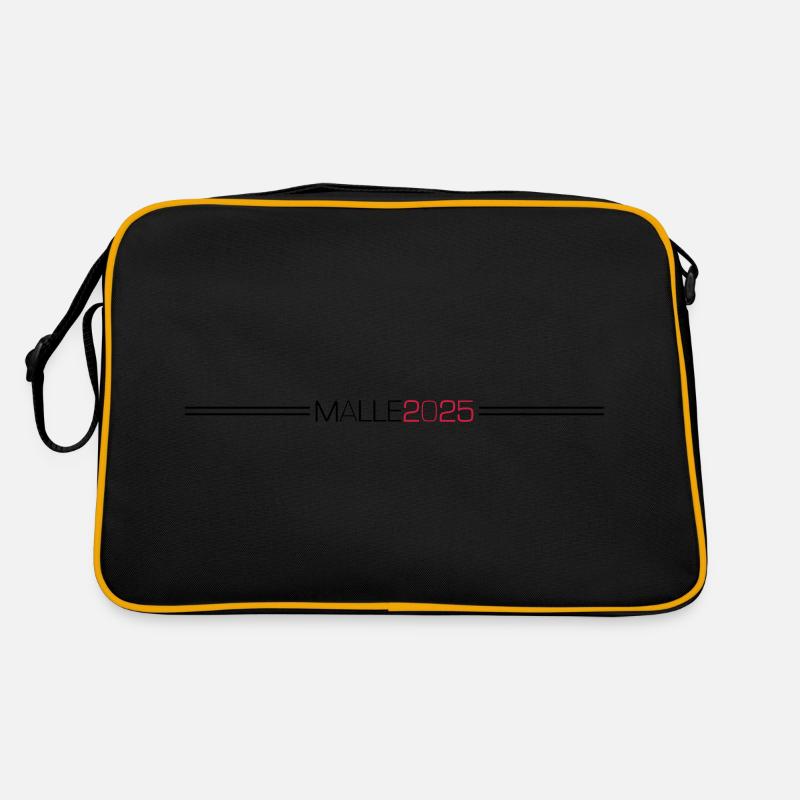 Malle 2025 Linie Mallorca - Retro Tasche - Schwarz/Gold
