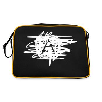 anarchie révolution fait la justice se lève - Sac Retro - noir/or - Dos