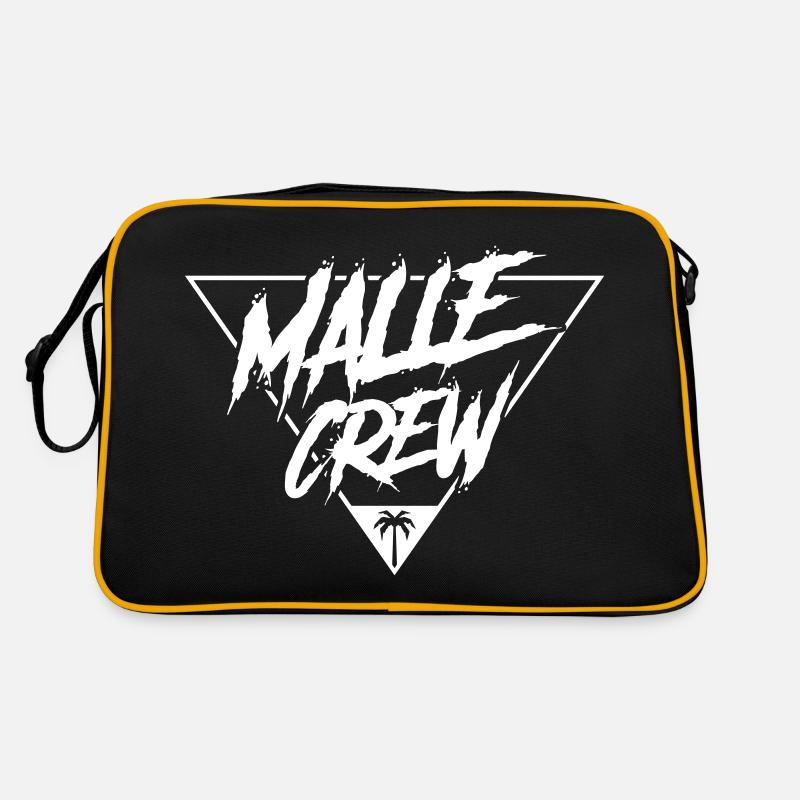 malle crew - Retro Tasche - Schwarz/Gold