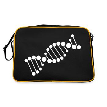 DNA strand symbol chromosome - Retro Bag - black/gold - Back
