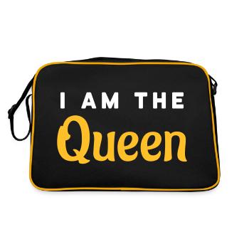 I am the Queen - Retro Tasche - Schwarz/Gold - Hinten