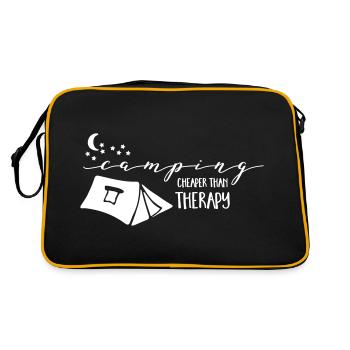 CAMPING THERAPY TENT CAMP CAMP TENT CAMP MOTIF - Retro Bag - black/gold - Back