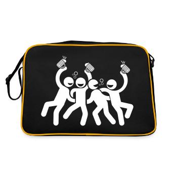 drinking drinking team - Retro Bag - black/gold - Back