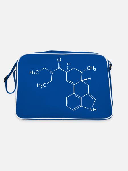 LSD Acid Albert Hoffman Hallucinogène Psychédélique - Sac Retro - bleu/blanc - Dos
