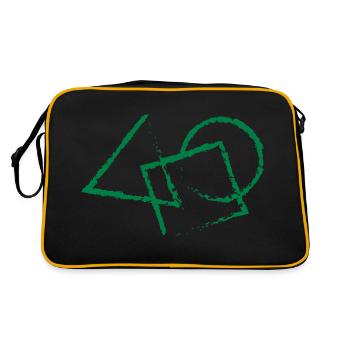 Geometry Triangle Circle Square - Retro Bag - black/gold - Back
