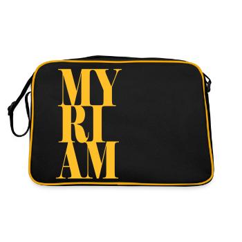 Myriam Nom Prénom Police moderne Word Art - Sac Retro - noir/or - Dos