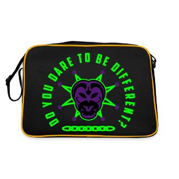 "Do You dare to be different?! - Retro Bag - black/gold - Back