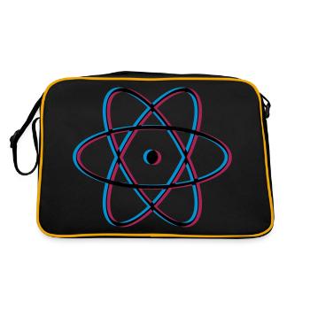 3d atom molecule research science student wi - Retro Bag - black/gold - Back
