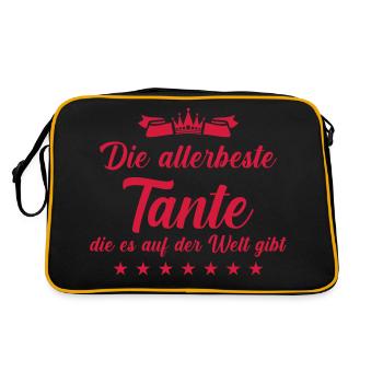 La meilleure tante de toutes - Sac Retro - noir/or - Dos