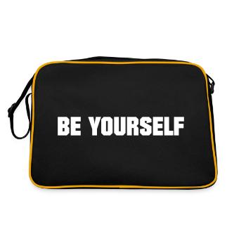 BE YOURSELF - Sac Retro - noir/or - Dos