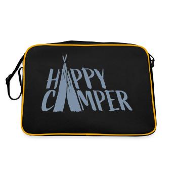 Design Tent Happy Camper - Retro Bag - black/gold - Back
