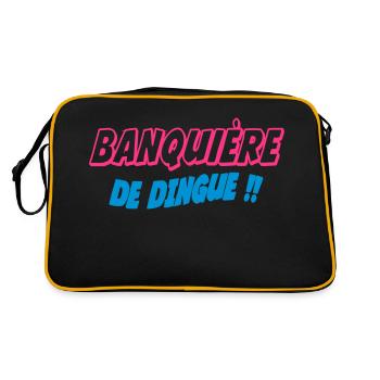 Banquière de dingue !! - Sac Retro - noir/or - Dos