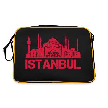 Istanbul Stadt - Retro Tasche - Schwarz/Gold - Hinten