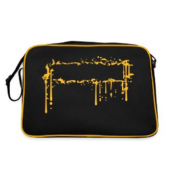 Urin Schmutz Rahmen - Retro Tasche - Schwarz/Gold - Hinten
