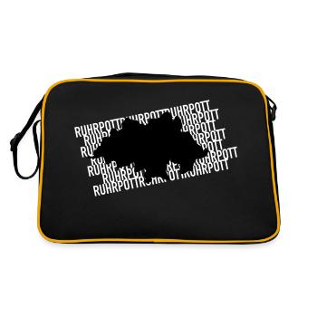 Das Ruhrgebiet - Retro Tasche - Schwarz/Gold - Hinten