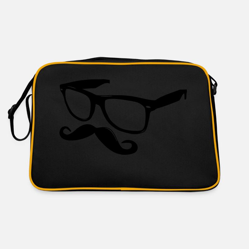nerdy moustache Retro Tasche