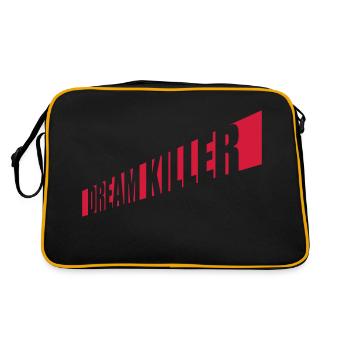 dream killer pessimists quote - Retro Bag - black/gold - Back
