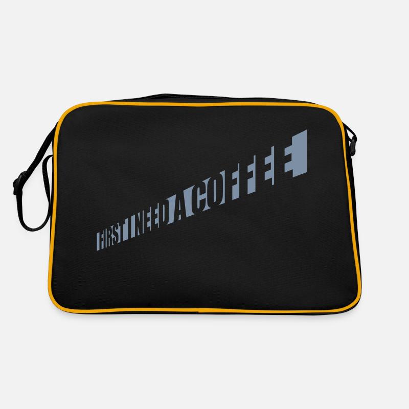 Fist I need Coffee Retro Tasche