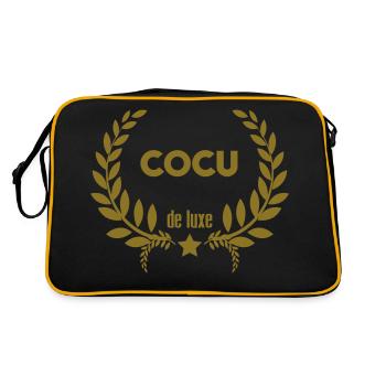 Cocu / Cocue / Adultère / Fidèle / Mariage / Sexe - Sac Retro - noir/or - Dos