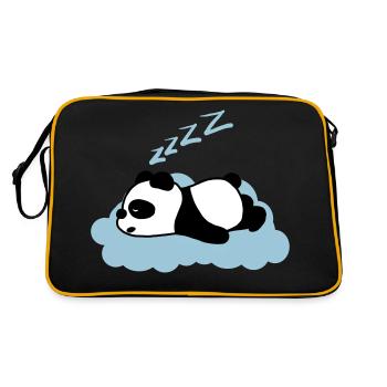 Panda endormi - Sac Retro - noir/or - Dos