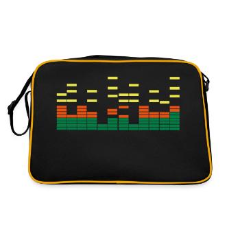 music - Retro Tasche - Schwarz/Gold - Hinten