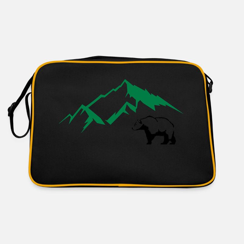 bär berge Retro Tasche