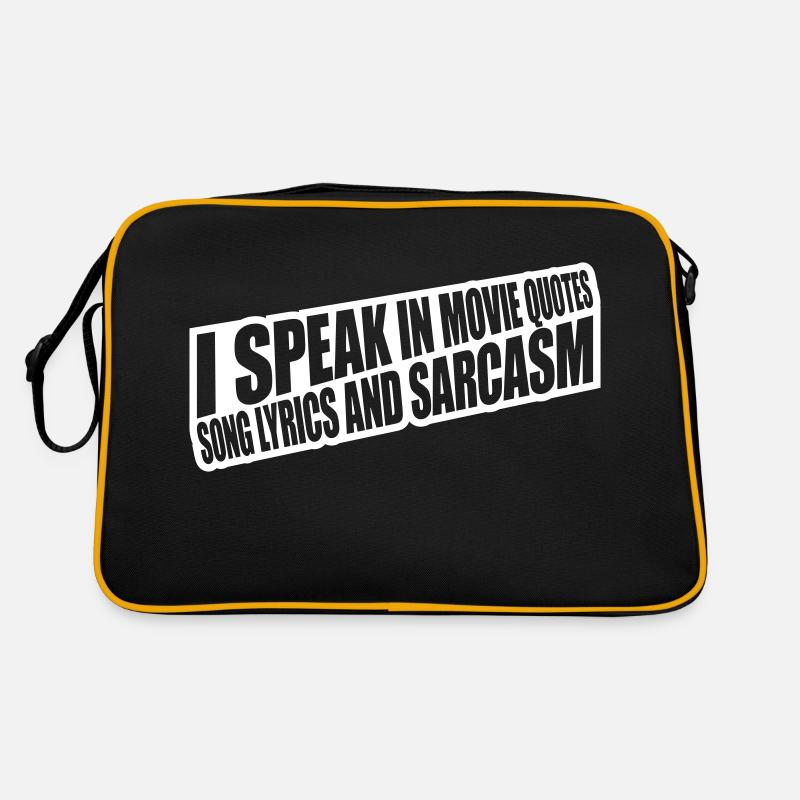 speak lyrics and sarcasm Retro Bag