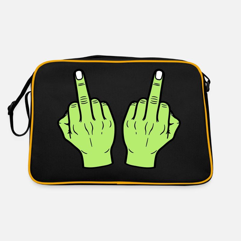 Middle Finger Hand Retro Bag