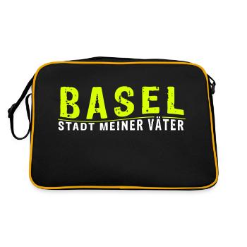 BASEL CITY OF MY FATHERS - Retro Bag - black/gold - Back