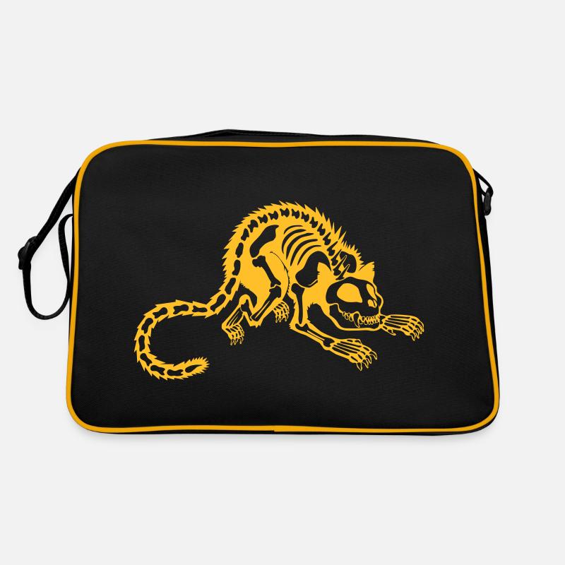 squelette de chat cool Sac Retro