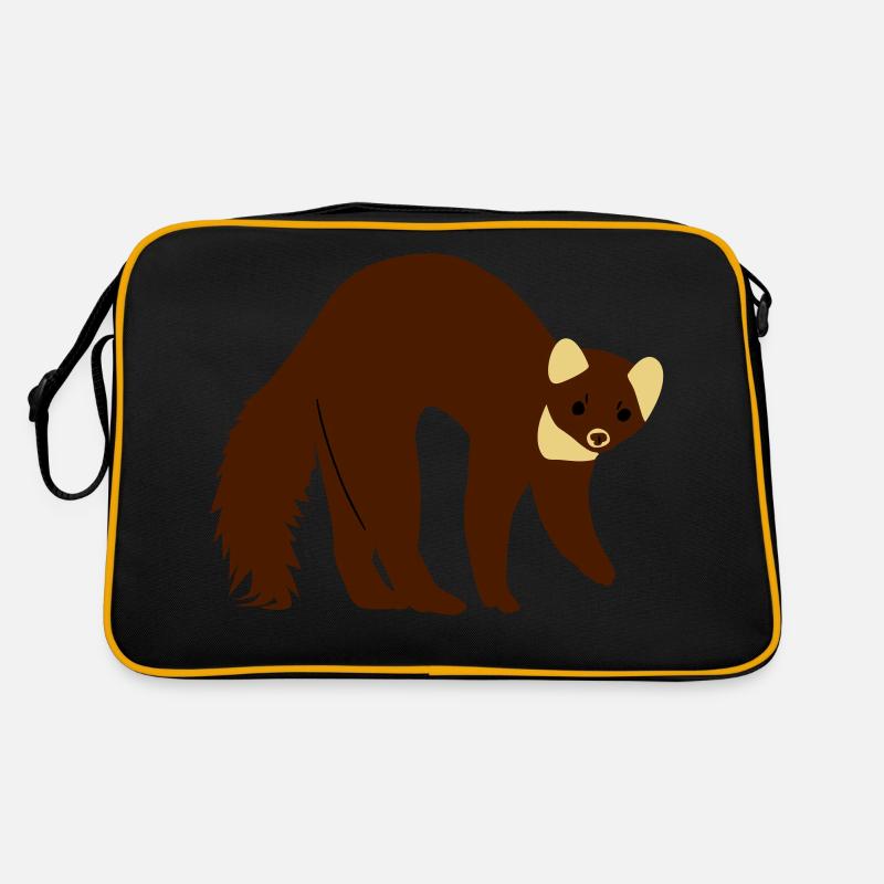 marder - Retro Tasche - Schwarz/Gold
